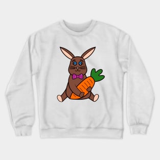 CUTE Easter Bunny Carrot - Easter Bunny Rabbit Painting Crewneck Sweatshirt